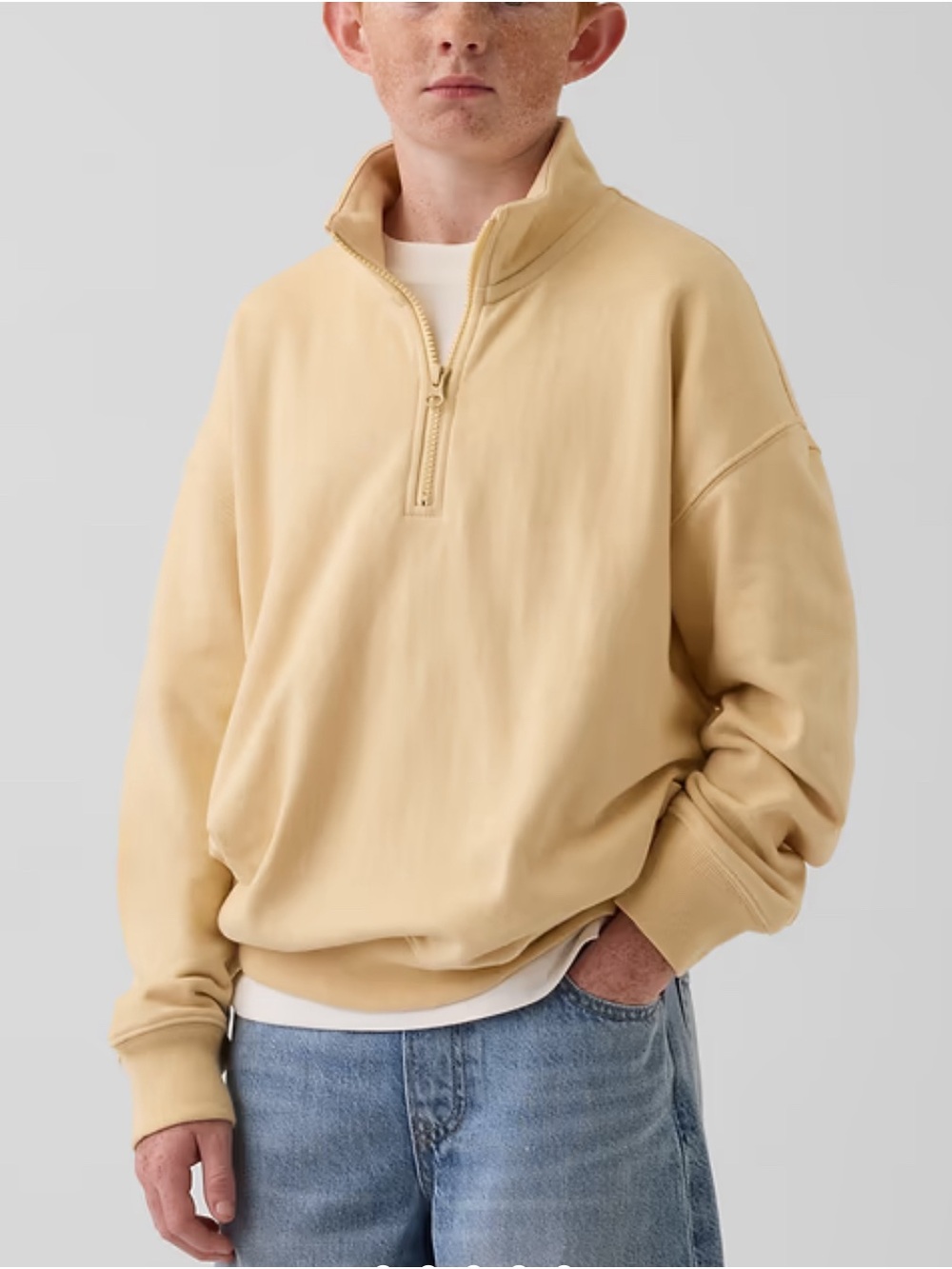 GAP Kids VintageSoft Terry Relaxed Half-Zip Pullover BNWT